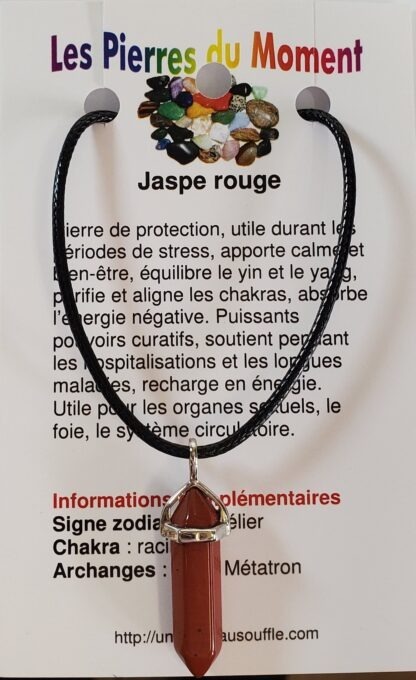 collier jaspe rouge