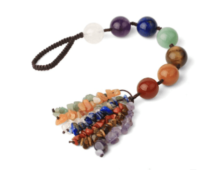 Pendentif rétroviseur chakras - bille