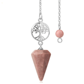 pendule arbre de vie - rhodonite