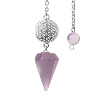 pendule fleur de vie - améthyste